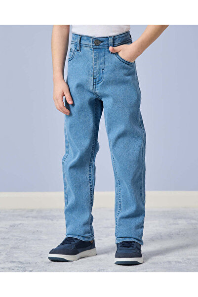 REDTAG Boys Blue 5 Pocket Regular Fit Jeans