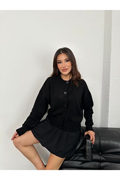 ikomteks سترة تريكو أساسية بأزرار