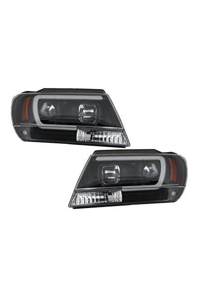 OEM Faruri LED compatibil cu Jeep Grand Cherokee (1999-2004) Tube Light Negru