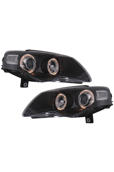 OEM Faruri compatibil cu VW Passat B6 3C (03.2005-2010) Angel Eyes Negru