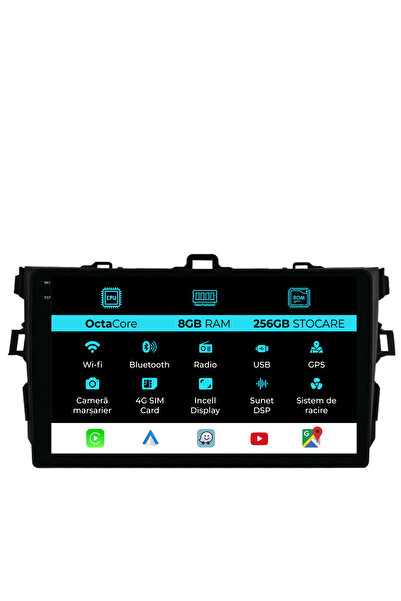 OEM Navigatie Dedicata Toyota Corolla (2006-2013), 9Inch, 8Gb Ram, 256Gb Stoc...