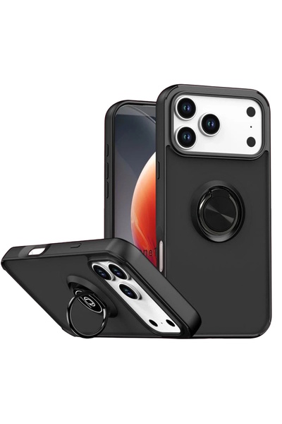 m.tk moveteck iPhone 17 Pro Max Case Matte Anti-Fingerprint Colorful Keys 360 Ring Stand Military Armor Cover