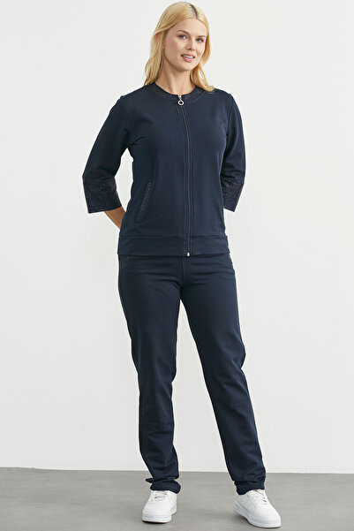 Sementa Σετ αθλητικής φόρμας Truvakar με πέτρα στο μανίκι - Σκούρο μπλε