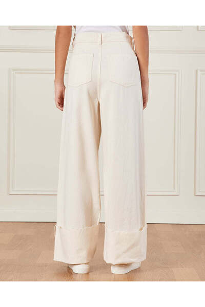 REDTAG Senior Girls Wide Leg Cropped Fold Bottom