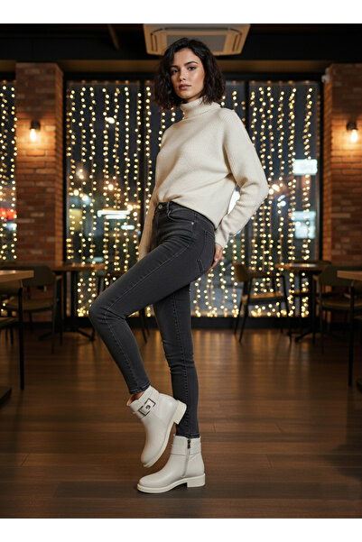 Pierre Cardin 910 Logo Detaylı Günlük Fermuarlı Kadın Bot