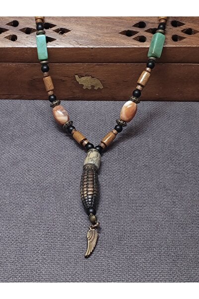 Takı By Erk MISIR KOÇANI OBJELİ - EL YAPIMI - SALAŞ- BOHEM KOLYE