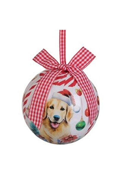 SHOPIENS Glob decorativ pentru brad de Crăciun cu design de câine Ø10 cm