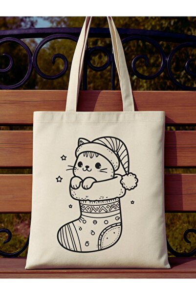Cemira Painting Bag Cat New Year Cloth Bag Paintable Kindergarten Children's Activity Painting