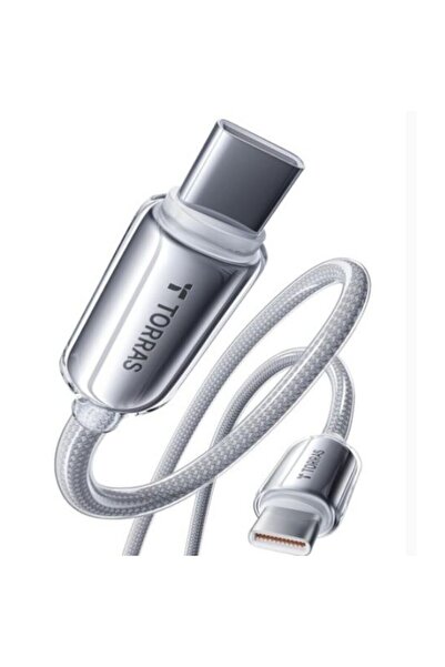 TORRAS كابل Iceflow USB-C إلى USB-C بقوة 60 واط، بطول 1.2 متر، رمادي تيتانيوم...