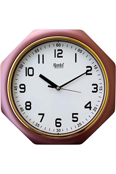ajanta Plastic Analog Wall Clock (25 X 25 Cm, Brown)