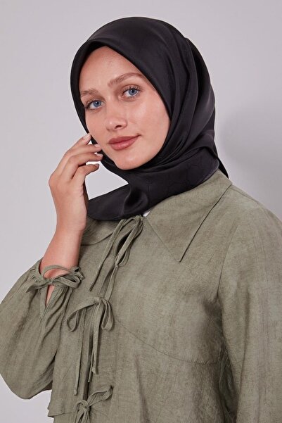 Levidor Monogramă cu dungi pe margine mătase Eșarfă 03