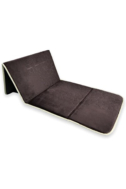 Home Dwell سجادة صلاة قابلة للطي مع مسند ظهر قابل للإمالة بزاوية 115 درجة - بني غامق