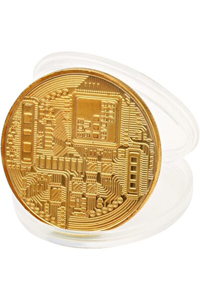 Generic 2Pcs Bitcoin Coin Collectible Gift Coin Art Coin Collect Home Decoration