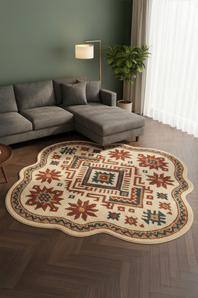 Markaev Otantik Motifli Özel Kesim Dokuma Taban Halı 446 YNG