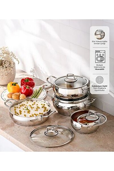 Mask Em San Birce Steel Deep Pot 22 cm