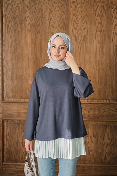 LOCCO Women's Loose Fit Plain Bodysuit Anthracite