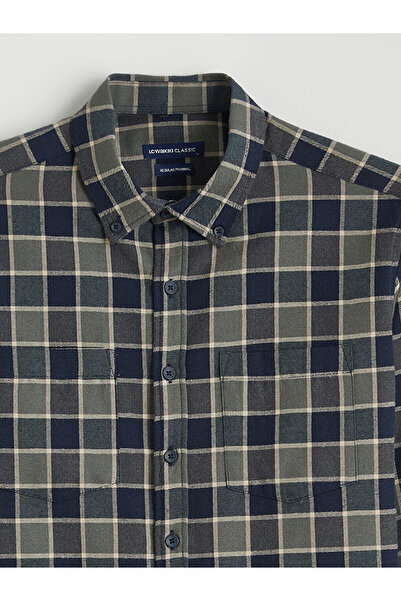 LC Waikiki Long Sleeve Plaid Pattern Men's Shirt