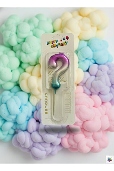 Joyane Gradient Color Question Mark Candle Gender Reveal Party Candle