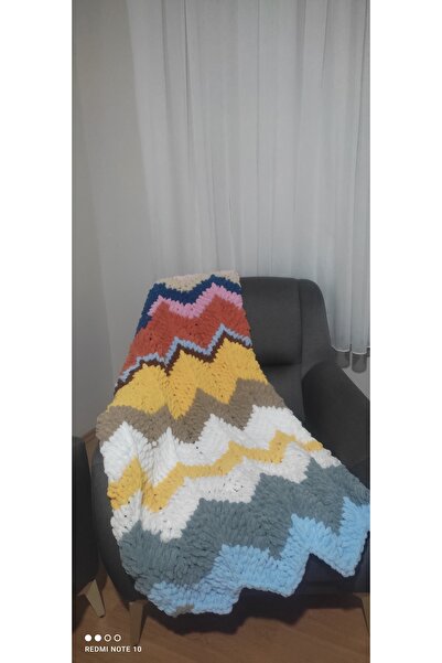 Kevser nur tuhafiye Puffy Tv Blanket Zigzag Mixed Color