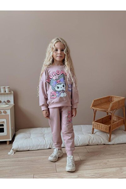 YİGİT BUTİK Character Patterned Girls' Top and Bottom Set