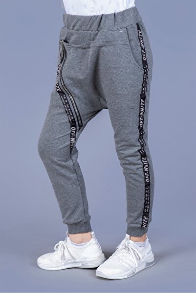 Toontoy بنطلون رياضي غير متماثل للفتيات بلون أنثراسايت مع جيوب وحزام مطاطي عن...