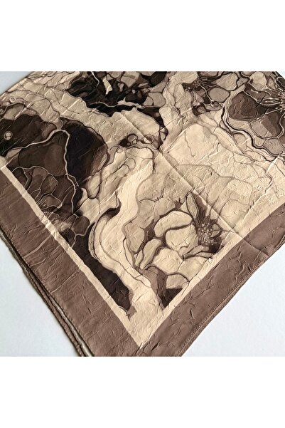 Modakaşmir Ebruli Desen Bambu Eşarp