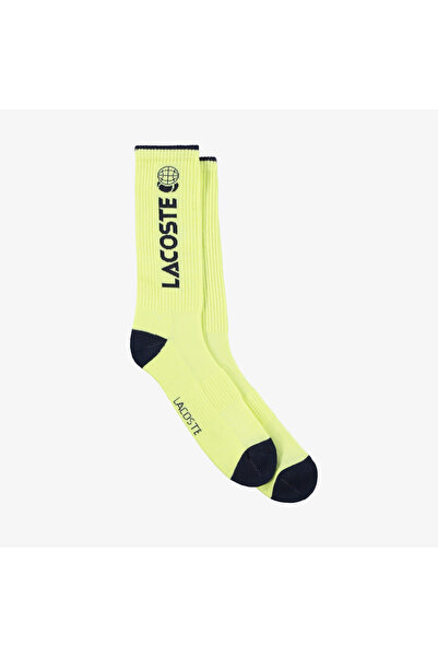 Lacoste Erkek Baskılı Sarı Çorap