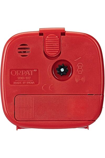 Orpat Beep Alarm Analog Clock – Small Size (7.18 x 3.3 x 6.8 cm) – Classic Red