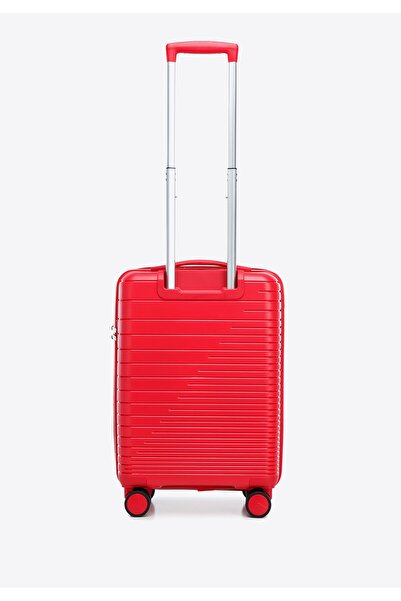 Wittchen Valiză de cabină pentru bărbați din polipropilenă cu dungi strălucitoare, roșu, polipropilenă roșie