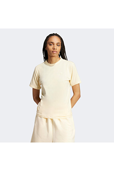 adidas Premium Essentials Women's Beige T-Shirt