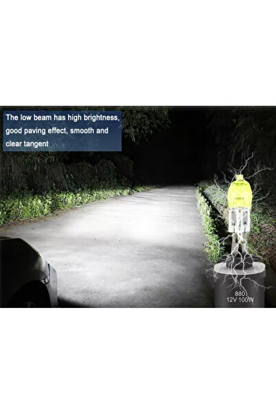 Ruan Set of 2 LED car bulbs H11 12V 100W 6000K HOD yellow XENON