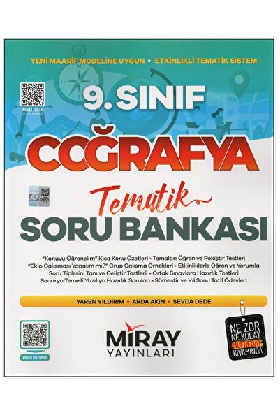 Miray Yayınları Miray 9. Sınıf Coğrafya Tematik Soru Bankası