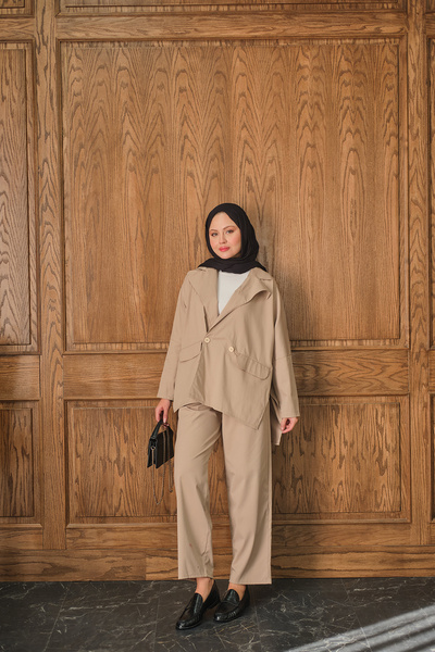 LOCCO Women's Jacket Suit Cream