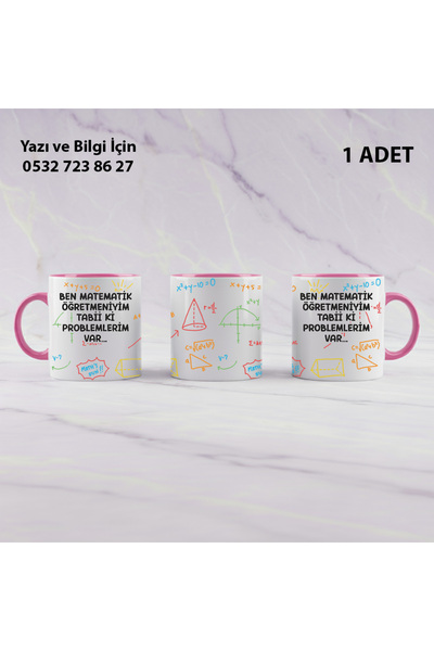 Ceymas Hediyelik Matematik Öğretmeni Öğretmenler Günü İçin Kişiye Özel İsim B...