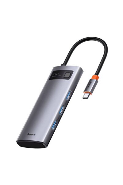 Baseus Dokovacia stanica Metal Gleam, konektor pre PC USB Type-C, sivá