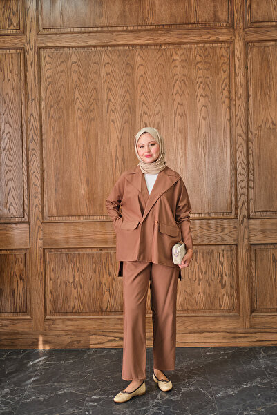 LOCCO Women's Jacket Suit Tan