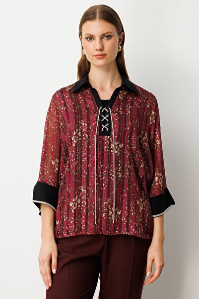 Mi Pret a Porter Mi Taş İp Detaylı Bluz