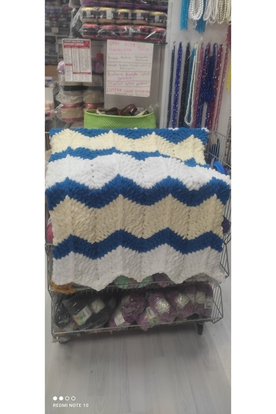 Kevser nur tuhafiye Puffy Baby Blanket Model Zigzag
