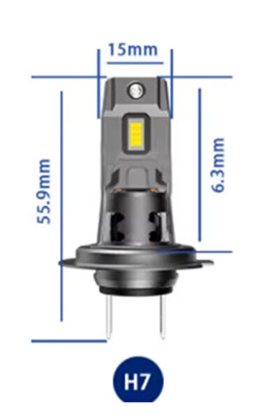 Ruan Set of 2 LED car bulbs H4 K7 model 3570 100W 10000 lumens 6000k