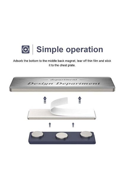 Generic 20 Pcs Magnetic Name Tags for Clothing, Durable Metal Badge Holders with Neodymium Magnets