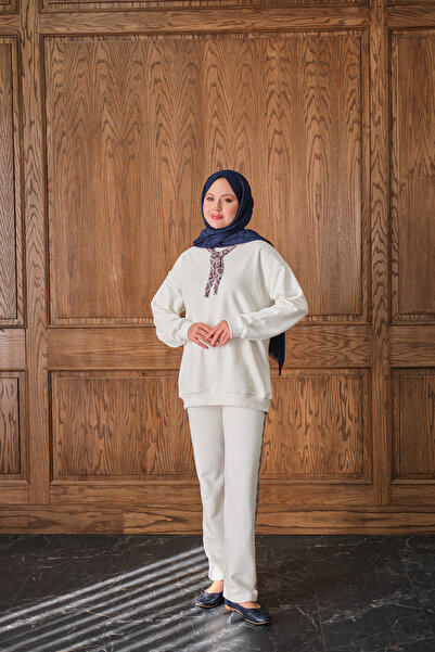 LOCCO Women's Scarf Double Set White