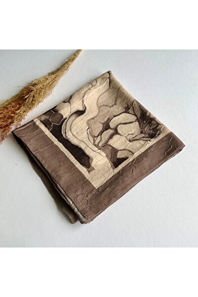 Modakaşmir Ebruli Desen Bambu Eşarp