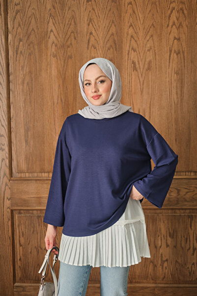 LOCCO Kadın Salaş Düz Body Lacivert