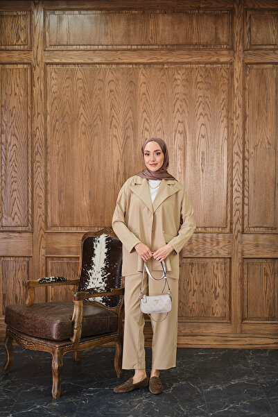 LOCCO Kadın Ceketli Takım Bej