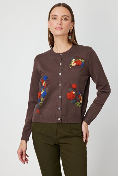ON Colorful Floral Embroidered Knitwear Cardigan