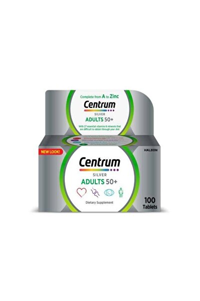 Centrum Silver With Lutein, 100 Tablets, Specially formulated for Adults 50+