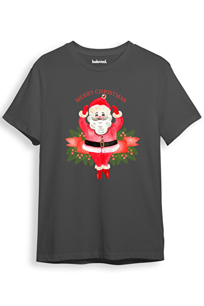 beloved.co Merry Christmas Santa Claus Patterned 100% Cotton Regular Fit Unisex T-Shirt