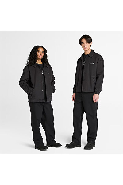 Timberland Washed Duck Canvas Insulated Coach Erkek Siyah Ceket