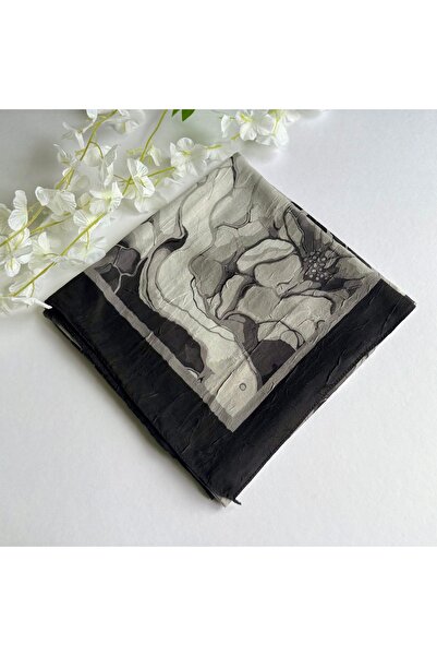 Modakaşmir Ebruli Desen Bambu Eşarp