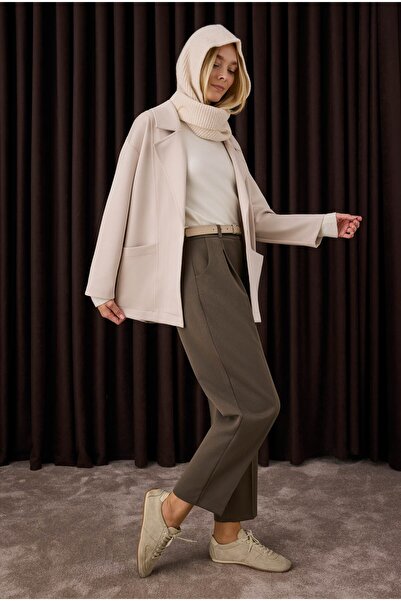 HEQA Carrot Cut Pants Truffle